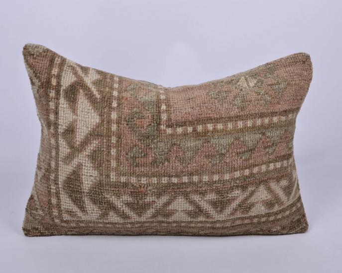 Vintage Anadolu Kilim Kırlen Halı Kılıfı El Dokuması Yün Kırlent