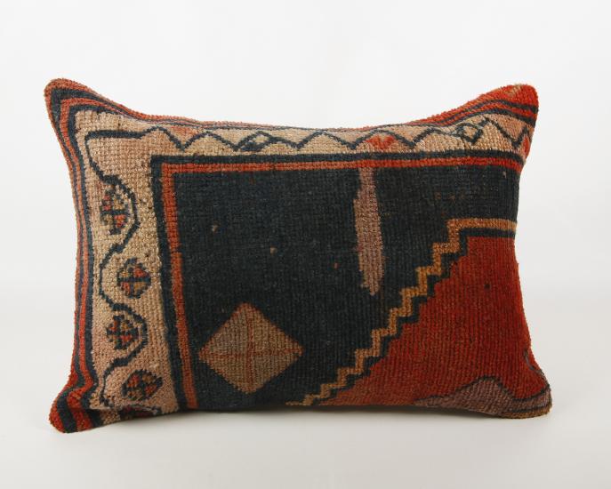 Vintage Anadolu Kilim Kırlen Halı Kılıfı El Dokuması Yün Kırlent