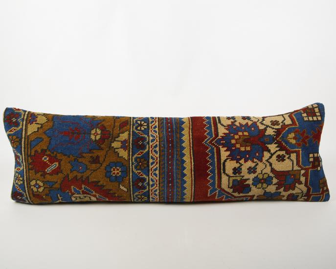 Vintage Anadolu Kilim Kırlen Halı Kılıfı El Dokuması Yün Kırlent