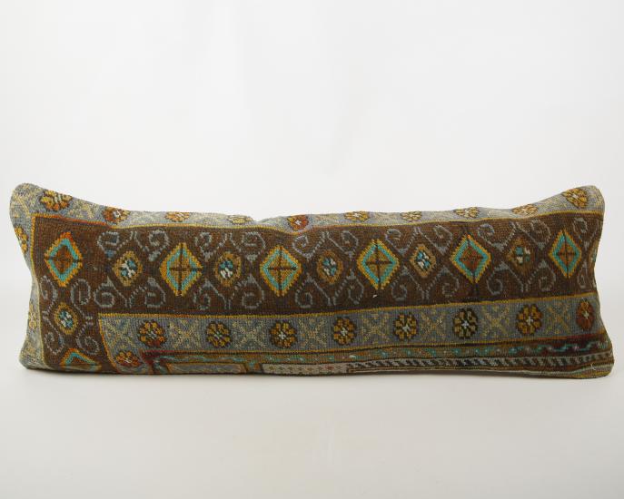 Vintage Anadolu Kilim Kırlen Halı Kılıfı El Dokuması Yün Kırlent