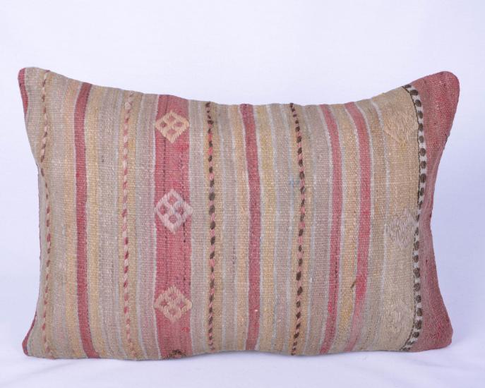 Vintage Anadolu Kilim Kırlen Kılıfı El Dokuması Yün Kırlent