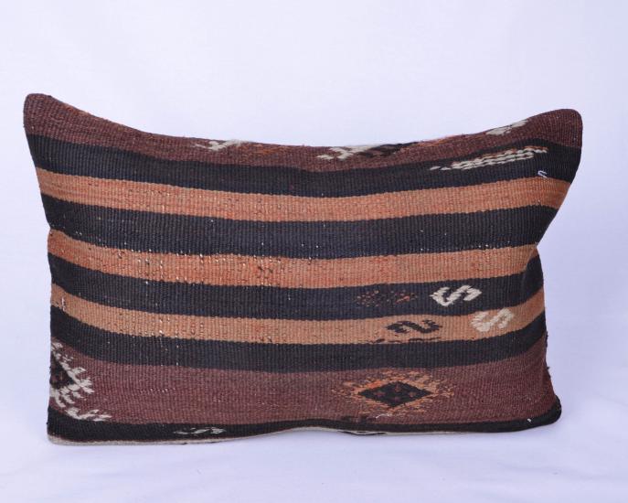 Vintage Anadolu Kilim Kırlen Kılıfı El Dokuması Yün Kırlent