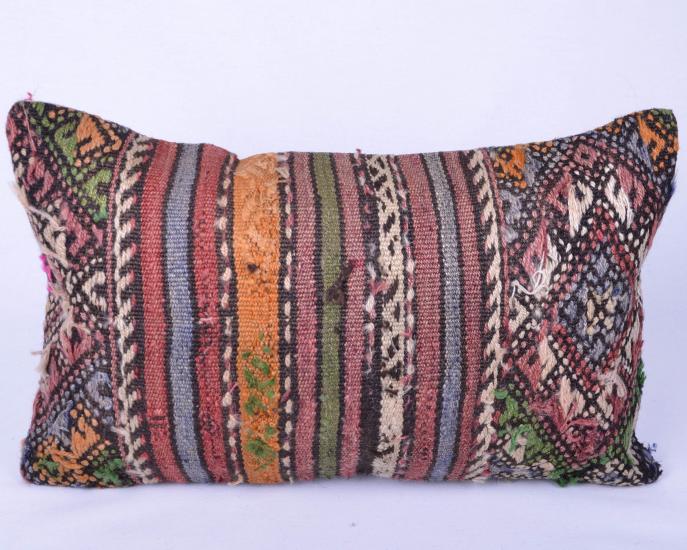 Vintage Anadolu Kilim Kırlen Kılıfı El Dokuması Yün Kırlent