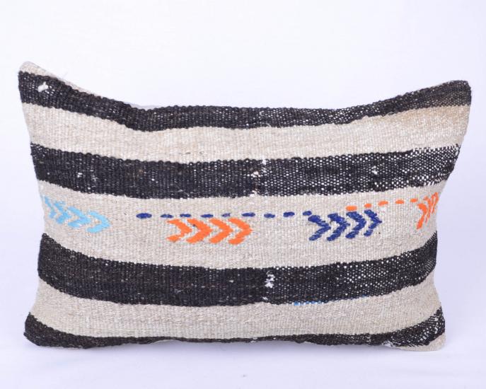 Vintage Anadolu Kilim Kırlen Kılıfı El Dokuması Yün Kırlent