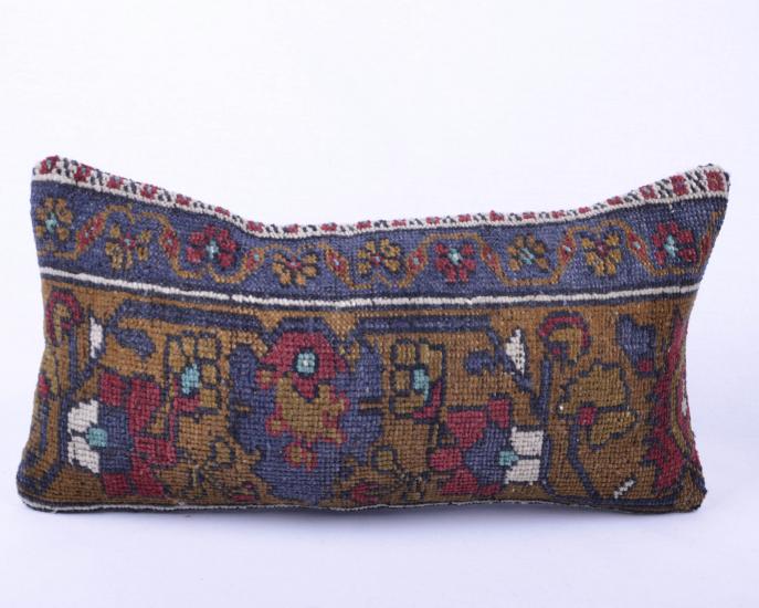 Vintage  Kilim Kırlen Halı Kılıfı El Dokuması Yün Kırlent