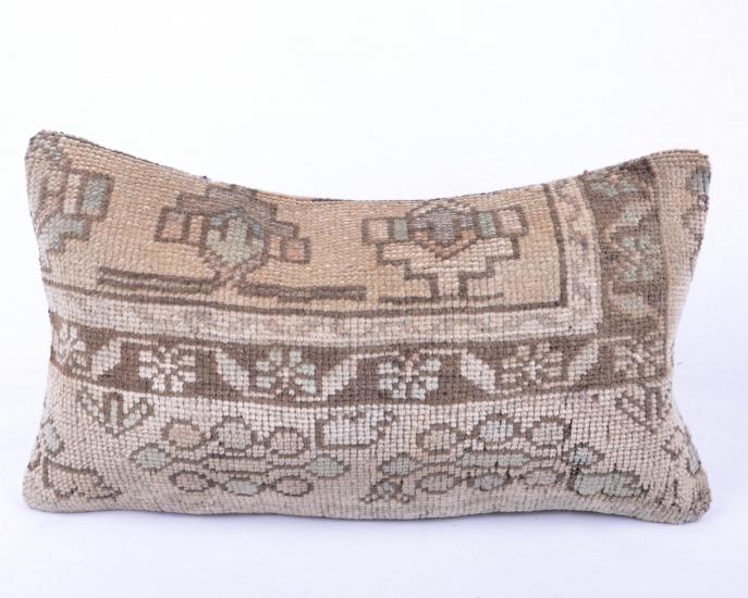 Vintage Anadolu Kilim Kırlen Halı Kılıfı El Dokuması Yün Kırlent