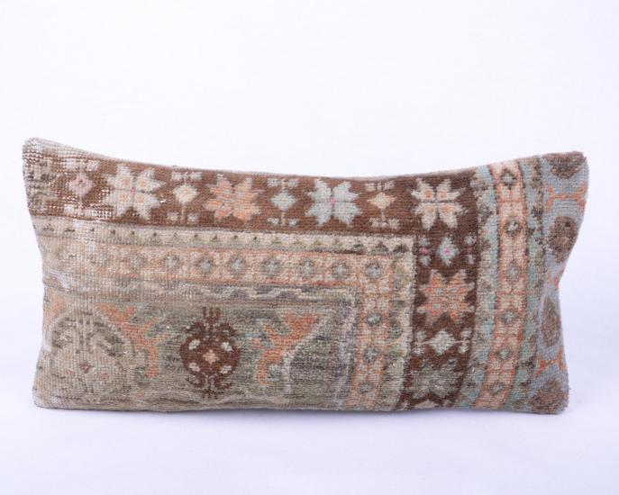 Vintage Anadolu Kilim Kırlen Halı Kılıfı El Dokuması Yün Kırlent