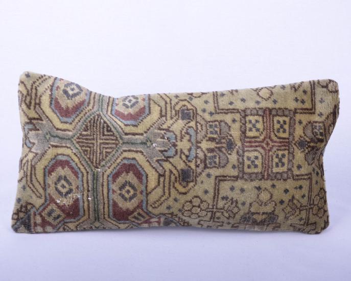 Vintage Anadolu Kilim Kırlen Halı Kılıfı El Dokuması Yün Kırlent