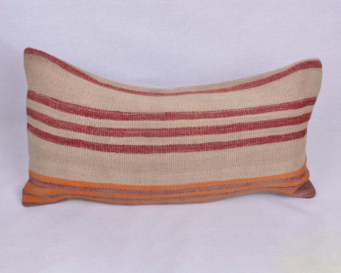 Vintage Anadolu Kilim Kırlen Halı Kılıfı El Dokuması Yün Kırlent