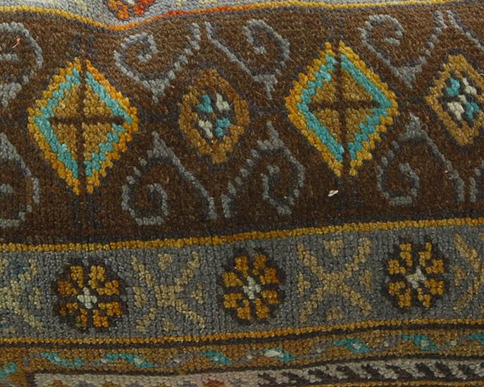 Vintage Anadolu Kilim Kırlen Halı Kılıfı El Dokuması Yün Kırlent