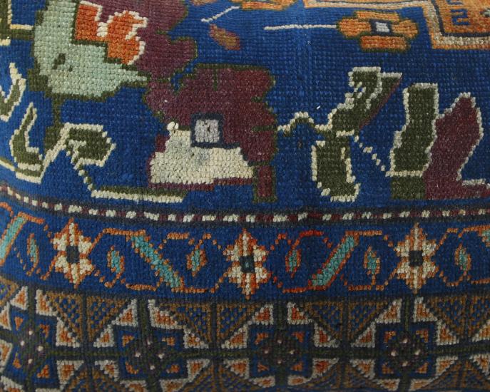 Vintage Anadolu Kilim Kırlen Halı Kılıfı El Dokuması Yün Kırlent