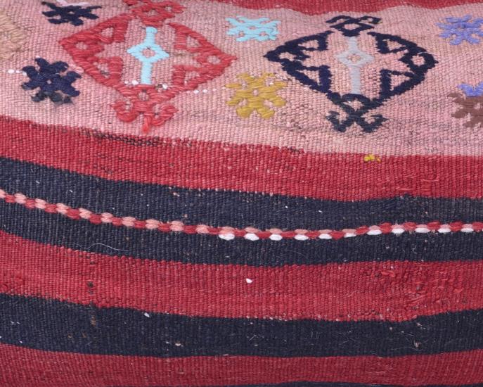 Vintage Anadolu Kilim Kırlen Kılıfı El Dokuması Yün Kırlent