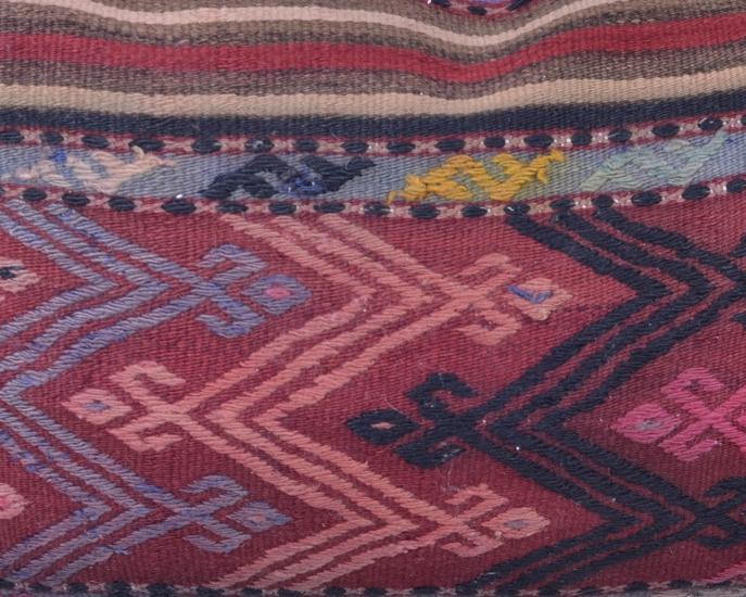 Vintage Anadolu Kilim Kırlen Kılıfı El Dokuması Yün Kırlent