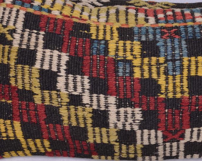 Vintage Anadolu Kilim Kırlen Halı Kılıfı El Dokuması Yün Kırlent