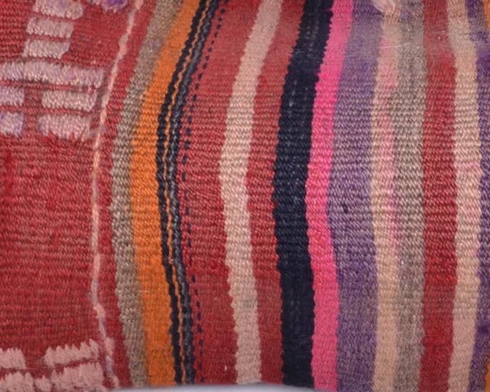 Vintage Anadolu Kilim Kırlen Halı Kılıfı El Dokuması Yün Kırlent