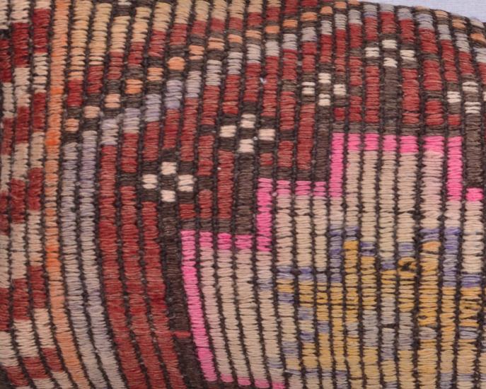 Vintage Anadolu Kilim Kırlen Halı Kılıfı El Dokuması Yün Kırlent